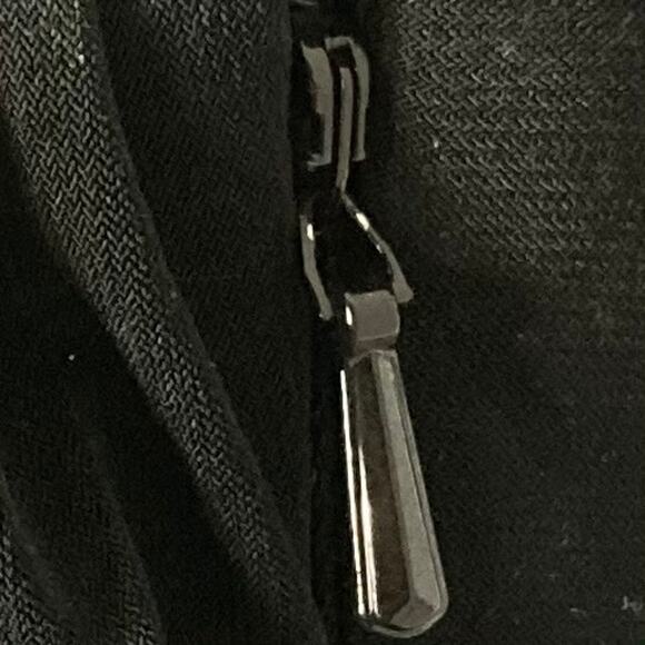 NWOT BEN DE LISI Dress UK8/US4 Black One-Shoulder Jeweled-Ring Pleated Faux-Wrap - Picture 7 of 10